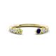 1 - Makena Peridot and Blue Sapphire Open Wedding Band 