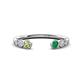 1 - Makena Peridot and Emerald Open Wedding Band 