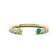 1 - Makena Peridot and Emerald Open Wedding Band 