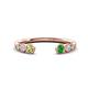 1 - Makena Peridot and Green Garnet Open Wedding Band 