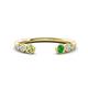 1 - Makena Peridot and Green Garnet Open Wedding Band 