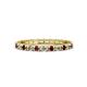 1 - Gracie 2.30 mm Round Red Garnet and Diamond Eternity Band 