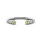 1 - Makena Peridot and Lab Grown Diamonds Open Wedding Band 