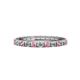 1 - Gracie 2.30 mm Round Rhodolite Garnet and Diamond Eternity Band 