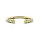 1 - Makena Peridot and Lab Grown Diamonds Open Wedding Band 