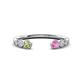 1 - Makena Peridot and Pink Sapphire Open Wedding Band 