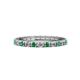1 - Gracie 2.30 mm Round Emerald and Diamond Eternity Band 