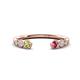1 - Makena Peridot and Pink Tourmaline Open Wedding Band 