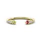 1 - Makena Peridot and Pink Tourmaline Open Wedding Band 