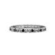 1 - Gracie 2.30 mm Round Black and White Diamond Eternity Band 