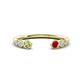 1 - Makena Peridot and Ruby Open Wedding Band 