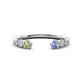 1 - Makena Peridot and Tanzanite Open Wedding Band 