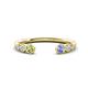 1 - Makena Peridot and Tanzanite Open Wedding Band 