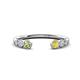 1 - Makena Peridot and Yellow Diamond Open Wedding Band 