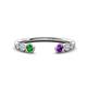 1 - Makena Green Garnet and Amethyst Open Wedding Band 