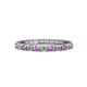1 - Gracie 2.30 mm Round Amethyst and Diamond Eternity Band 