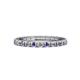 1 - Gracie 2.30 mm Round Iolite and Diamond Eternity Band 