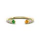 1 - Makena Green Garnet and Citrine Open Wedding Band 