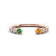 1 - Makena Green Garnet and Citrine Open Wedding Band 