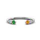 1 - Makena Green Garnet and Citrine Open Wedding Band 