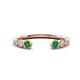 1 - Makena Green Garnet and Emerald Open Wedding Band 