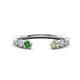 1 - Makena Green Garnet and Peridot Open Wedding Band 
