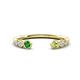 1 - Makena Green Garnet and Peridot Open Wedding Band 