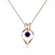 1 - Sallie Blue Sapphire Heart Pendant 