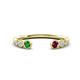 1 - Makena Green Garnet and Rhodolite Garnet Open Wedding Band 