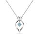1 - Sallie Aquamarine Heart Pendant 