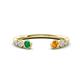 1 - Makena Emerald and Citrine Open Wedding Band 