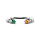 1 - Makena Emerald and Citrine Open Wedding Band 