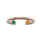 1 - Makena Emerald and Citrine Open Wedding Band 
