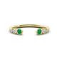 1 - Makena Emerald and Lab Grown Diamonds Open Wedding Band 