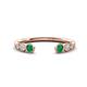 1 - Makena Emerald and Lab Grown Diamonds Open Wedding Band 