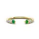 1 - Makena Emerald and Green Garnet Open Wedding Band 