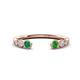 1 - Makena Emerald and Green Garnet Open Wedding Band 