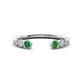 1 - Makena Emerald and Green Garnet Open Wedding Band 