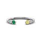 1 - Makena Emerald and Yellow Sapphire Open Wedding Band 