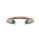 1 - Makena Emerald and Created Alexandrite Open Wedding Band 
