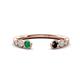 1 - Makena Emerald and Black Diamond Open Wedding Band 