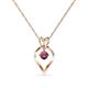1 - Sallie Rhodolite Garnet Heart Pendant 