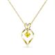 1 - Sallie Yellow Sapphire Heart Pendant 