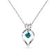 1 - Sallie London Blue Topaz Heart Pendant 