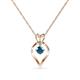 1 - Sallie Blue Diamond Heart Pendant 