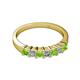 2 - Evia 3.00 mm Peridot and Diamond Wedding Band 