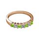 2 - Evia 3.00 mm Peridot and Diamond Wedding Band 
