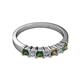 2 - Evia 3.00 mm Diamond and Lab Created Alexandrite Wedding Band 
