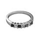 2 - Evia 3.00 mm Black and White Diamond Wedding Band 
