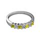 2 - Evia 3.00 mm Yellow and White Diamond Wedding Band 